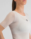 SPORTFUL Cycling short sleeve t-shirt - PRO BASELAYER - white