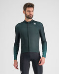 SPORTFUL Cycling winter long sleeve jersey - BODYFIT PRO - green