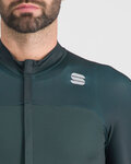 SPORTFUL Cycling winter long sleeve jersey - BODYFIT PRO - green