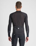 SPORTFUL Cycling winter long sleeve jersey - BODYFIT PRO - black/brown