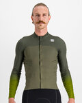 SPORTFUL Cycling winter long sleeve jersey - BODYFIT PRO - green