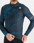 SPORTFUL Cycling winter long sleeve jersey - CLIFF SUPERGIARA - blue