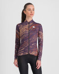 SPORTFUL Cycling winter long sleeve jersey - CLIFF SUPERGIARA THERMAL - purple/beige