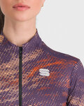 SPORTFUL Cycling winter long sleeve jersey - CLIFF SUPERGIARA THERMAL - purple/beige