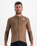 SPORTFUL Cycling winter long sleeve jersey - CHECKMATE THERMAL - brown