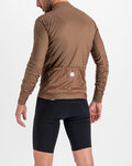 SPORTFUL Cycling winter long sleeve jersey - CHECKMATE THERMAL - brown