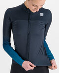SPORTFUL Cycling winter long sleeve jersey - BODYFIT PRO THERMAL - blue