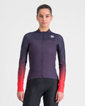 SPORTFUL Cycling winter long sleeve jersey - BODYFIT PRO THERMAL - red/blue