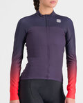 SPORTFUL Cycling winter long sleeve jersey - BODYFIT PRO THERMAL - red/blue