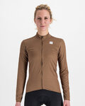 SPORTFUL Cycling winter long sleeve jersey - CHECKMATE THERMAL - brown
