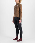 SPORTFUL Cycling winter long sleeve jersey - CHECKMATE THERMAL - brown