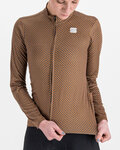 SPORTFUL Cycling winter long sleeve jersey - CHECKMATE THERMAL - brown