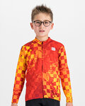 SPORTFUL Cycling winter long sleeve jersey - KID THERMAL - red/yellow