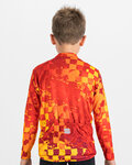 SPORTFUL Cycling winter long sleeve jersey - KID THERMAL - red/yellow