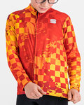 SPORTFUL Cycling winter long sleeve jersey - KID THERMAL - red/yellow