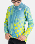 SPORTFUL Cycling winter long sleeve jersey - KID THERMAL - blue/yellow