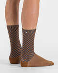 SPORTFUL Cyclingclassic socks - CHECKMATE - brown/anthracite