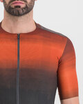 SPORTFUL Cycling short sleeve jersey - FLOW SUPERGIARA - orange/grey