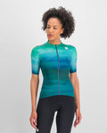 SPORTFUL Cycling short sleeve jersey - FLOW SUPERGIARA - turquoise