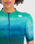 SPORTFUL Cycling short sleeve jersey - FLOW SUPERGIARA - turquoise