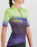 SPORTFUL Cycling short sleeve jersey - FLOW SUPERGIARA - light green/purple