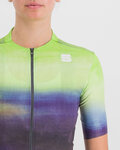 SPORTFUL Cycling short sleeve jersey - FLOW SUPERGIARA - light green/purple