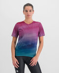 SPORTFUL Cycling short sleeve t-shirt - FLOW GIARA - purple/blue