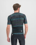 SPORTFUL Cycling short sleeve jersey - GLITCH BOMBER - black/multicolour