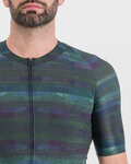 SPORTFUL Cycling short sleeve jersey - GLITCH BOMBER - black/multicolour