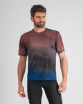 SPORTFUL Cycling short sleeve t-shirt - FLOW GIARA - brown/blue