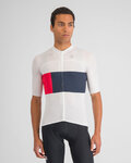 SPORTFUL Cycling short sleeve jersey - SNAP - white/blue/red