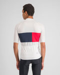 SPORTFUL Cycling short sleeve jersey - SNAP - white/blue/red