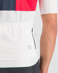 SPORTFUL Cycling short sleeve jersey - SNAP - white/blue/red