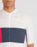 SPORTFUL Cycling short sleeve jersey - SNAP - white/blue/red