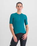 SPORTFUL Cycling short sleeve jersey - MATCHY - turquoise