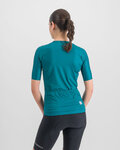 SPORTFUL Cycling short sleeve jersey - MATCHY - turquoise