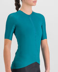 SPORTFUL Cycling short sleeve jersey - MATCHY - turquoise