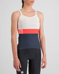 SPORTFUL Cycling sleeveless jersey - SNAP - white/blue/red