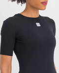 SPORTFUL Cycling short sleeve t-shirt - MERINO - black