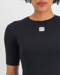 SPORTFUL Cycling short sleeve t-shirt - MERINO - black