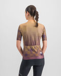SPORTFUL Cycling short sleeve jersey - ROCKET - beige/purple