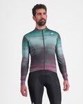 SPORTFUL Cycling winter long sleeve jersey - FLOW SUPERGIARA THERMAL - green/purple
