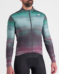 SPORTFUL Cycling winter long sleeve jersey - FLOW SUPERGIARA THERMAL - green/purple