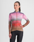 SPORTFUL Cycling winter long sleeve jersey - FLOW SUPERGIARA THERMAL - pink/brown