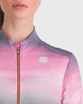 SPORTFUL Cycling winter long sleeve jersey - FLOW SUPERGIARA THERMAL - pink/brown