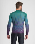 SPORTFUL Cycling winter long sleeve jersey - ROCKET THERMAL - green/purple