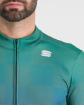 SPORTFUL Cycling winter long sleeve jersey - ROCKET THERMAL - green/purple