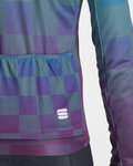 SPORTFUL Cycling winter long sleeve jersey - ROCKET THERMAL - green/purple