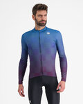 SPORTFUL Cycling winter long sleeve jersey - ROCKET THERMAL - blue/purple