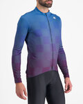 SPORTFUL Cycling winter long sleeve jersey - ROCKET THERMAL - blue/purple